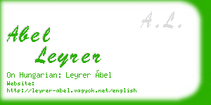 abel leyrer business card
